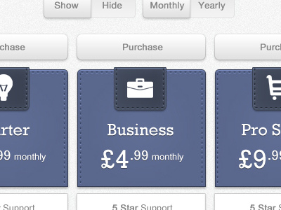 Subscription 008.2.1! button columns icon package price ribbon subscription switch ui