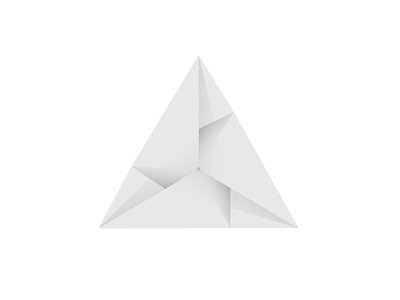 Origami Logo folded football logo origami paper triangle