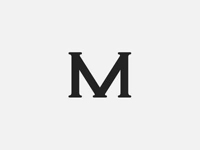 M Icon font icon logo m serif text