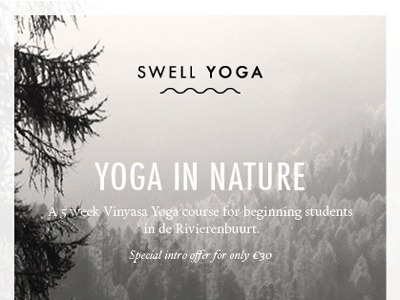Flyer Swell Yoga branding flyer fonts logo paper print type