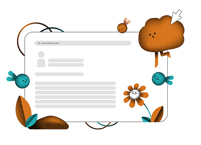 Cloudy Browser art design flat icon illustration illustrator minimal vector web website