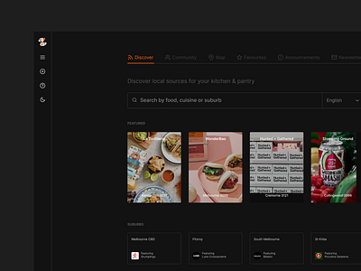 Co/Lab Online Pantry | Dark Mode app branding design food minimal saas ui ux web website