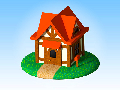 Animal Crossing Inspired House 3d 3d model animal crossing blender gamer house illustration render