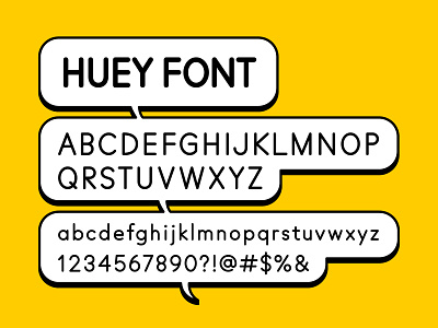Huey Font comics font typeface