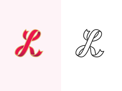L Logo Design l letter lettermark logo logo design ribbon