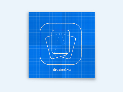 Drubbed Icon Blueprint app icon blueprint handdrawn sketch wip