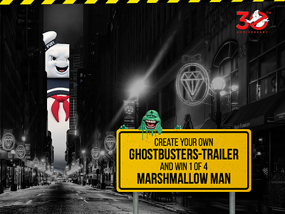 Ghostbusters 30th Anniversary anniversary contest ghostbusters header marshmallow man slimer sony website