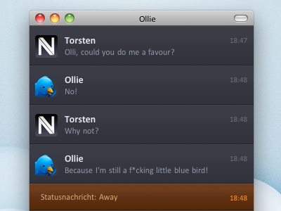 Twitterrific 4 Dark adium twitterrific