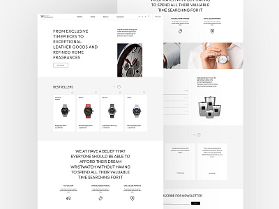 Watch online store design interface ui watch web webdesign