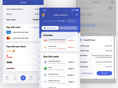 Bill payment app applicaiton bills payment ui uix userinterface