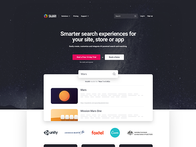 New Website 2019 api ecommerce matching personalization saas search space web design website