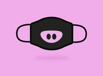 Piggy Mask app design flat icon illustration logo pig piggy pink ui ux vector