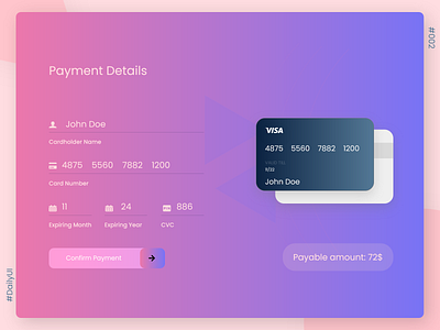 Credit Card Checkout Page adobe xd credit card credit card checkout design payment ui visa