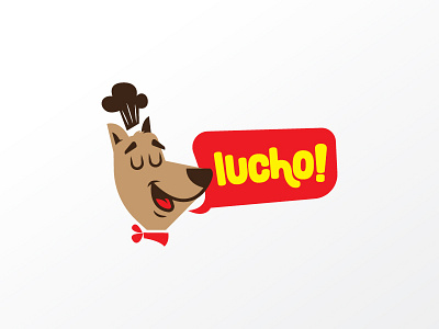 Lucho - Logo Design branding chef cocina dog fast food logo logotipo lucho perro smile type type design