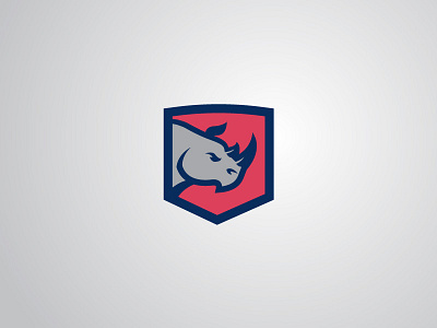 Rhino Isotype - Proposal brand branding illustration isotype logo logotype minimal rhino shield strong