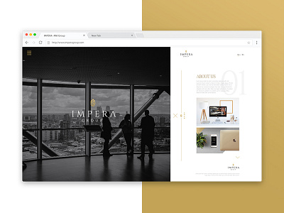 UI Web Concept agency digital elegant golden landing page minimal ui web design wireframe