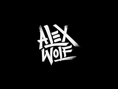 Alex Wolf - Logotype brand branding design grunge lettering logo logotype photography wolf
