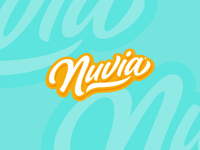 Nuvia® Logo Proposal branding design funny lettering logo logo design logotype type typography vector
