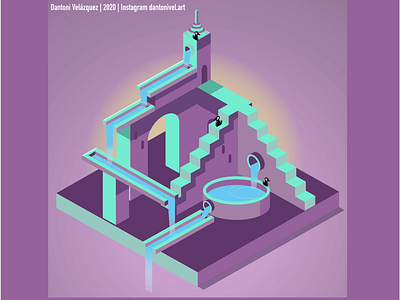 Iso Valley isometric illstration vector