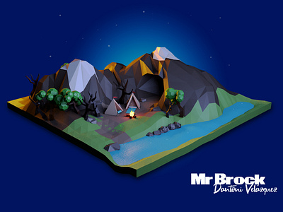 Camp (lowpoly) 3d art 3drender cinema 4d design lowpoly lowpolyart lowpolygon render