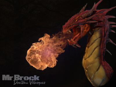 Red Dragon 3d art character design character fatasy modeling render zbrush