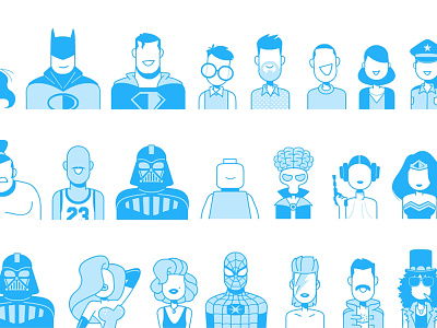 Famous Avatars for Paybox app branding character