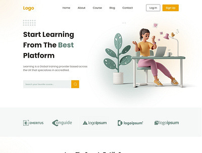 Education landing page design graphic design landing page ui design uiux ux design