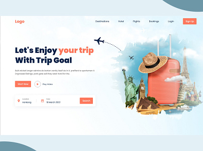 Travel Landing page design landing page ui ui ux