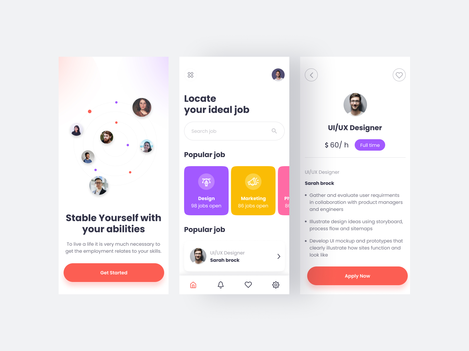 Find Job App by Md Allauddin on Dribbble