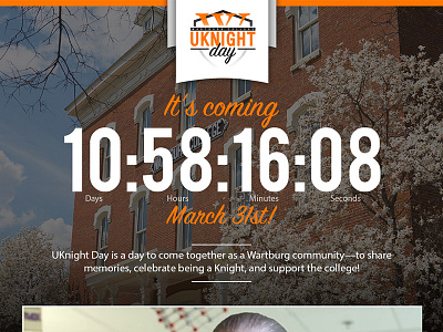 Wartburg College UKnight Day college countdown donation fundraising giving iowa orange uknight university wartburg