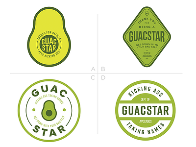 Thanks for Being a Guacstar avocado badge food green guac guacamole guacstar pun rockstar sticker vegetable