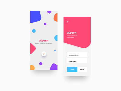 ulearn | Educational Platform | Concept android app design app app design design graphic intro page ios app design iphone app login page minimal ui ux vector