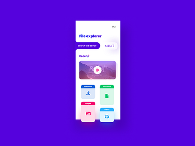 File Manager App #2 app application branding design gradient illustration iphone x minimal typography ui ux vector web