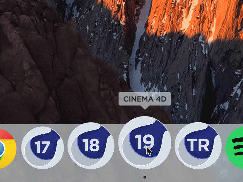 Cinema 4D Icons 3d 4d cinema dock icon mac maxon r16 r17 r18 r19