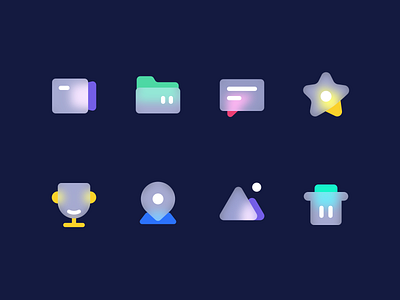 Frosted glass icon_dark