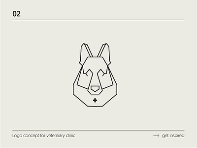 Veterinary Clinic - Concept Logo brand branding design dog geometry logo logotype minimalism shape symmetry vector