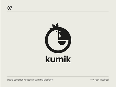 Kurnik animal brand branding design flat logo logotype minimal sign vector