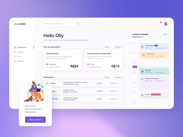 Classmate - education online platform by Ola Sklorz for Project: People ...