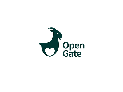 Open Gate - Animal Care Foundation branding design flat logo minimal vector