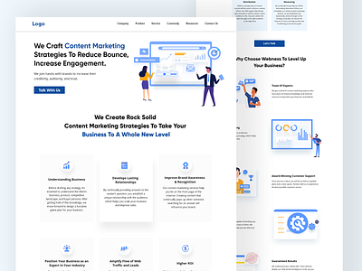 Content Marketing animation branding content marketing landing page design graphic design illustration landing page logo ui ux vector website banner