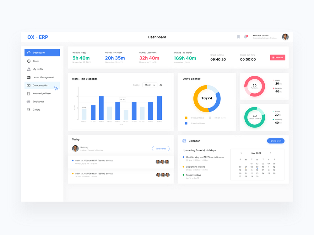 Dashboard UI Concept by Skv Kumaran on Dribbble