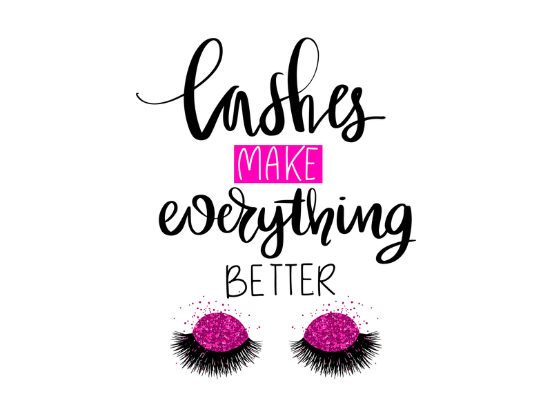 Download Long Black Lashes. Fashion lettering by Yana on Dribbble