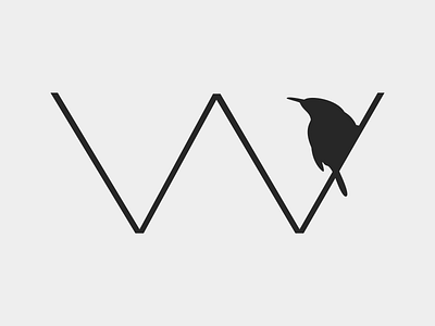 Wrender bird idlewild logo monogram w wren wrender