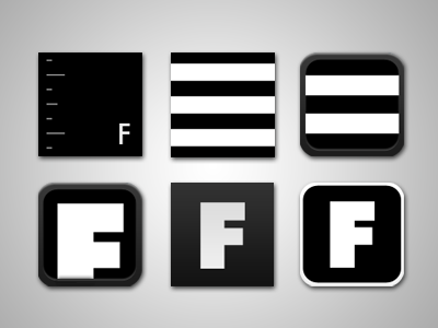 Rejected iPhone App Icons app black f futura icons iphone white
