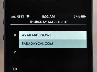 Faraday on the App Store! agenda app calendar daily day faraday futura iphone ipod minimal touch