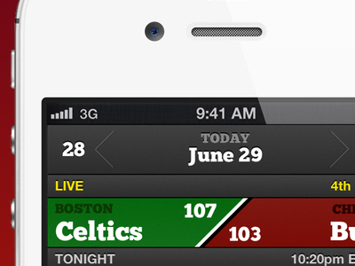 Schedules app basketball iphone live mockup nba sketch 2