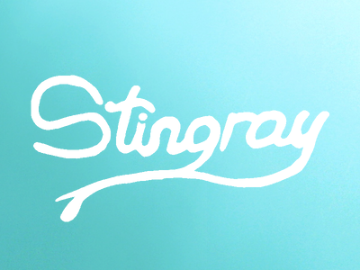 Stingray hand lettering