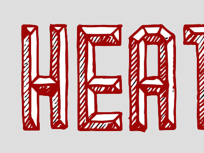 Heatseeker chiseled font hand lettering logo typography wordmark