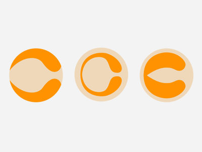 C C C c logo not babies orange retro rough draft round wip work in progress