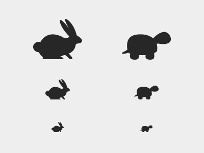 Tortoise & Hare Final fast flat hare icons ios mobile monochrome noun project rabbit slow speed tortoise turtle